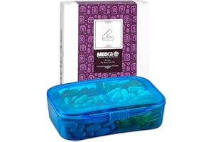 Contenitore Vitamine - Scatola per l'organizzatore di pillole da viaggio a 6 scomparti per organizzare pillole, farmaci, integratori, vitamine per l'uso quotidiano prodotto da MEDca