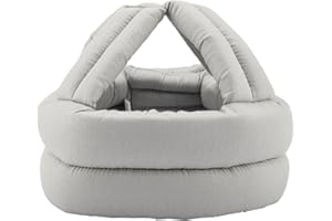 EVTSCAN Casco de seguridad para elder Head Cap, Elder Full Head Protective Hat Casco de prevención de caídas anticolisión con encaje para anciano, Recuperación de cirugía(Light Grey)