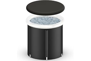 HAFIUEGE Portable Ice Bath Tub fit for Cold Water Therapy Training Ice Foldable Bathtub for Athletes - Adult Spa for Ice Baths and Soaking - Outdoor Cold Plunge Tub 80cm*75cm
