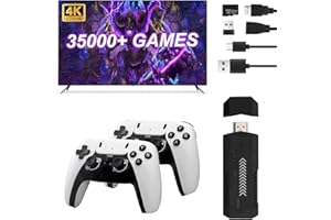 NULA 𝗡𝗲𝘄 X2PRO Retro Gaming Console, 4K HD TV Retro Game Stick Built-in 64G 35000+Classic Games 40 Emulators, Plug and Play Gaming Console with Dual 2.4G Wireless Controllers