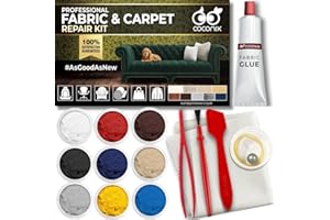 Coconix Kit de reparación de telas y alfombras – Reparador de tu asiento de coche, sofá, muebles, tapicería o chaqueta, arregla agujeros para quemar cigarrillos, roturas o rasgaduras