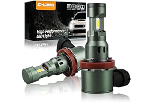 D-Lumina H11/H9/H8 żarówki LED 70 W, 12000 lm, światło przeciwmgielne, wielkie światło przeciwmgielne, 1:1 miniformat z wentylatorem, łatwa instalacja, wymiana żarówki halogenowej typu all-in-one, 2