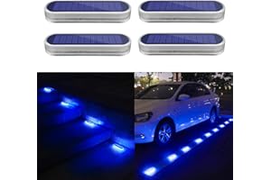 YiLaie Luci Solari Esterno, Luci da Esterno Giardino 360 ° Luce Solare LED Esterno IP68 Impermeabile, con Automatica On/Off Faretti Solari LED da Esterno, 40 Lm Luce Blu, 4 pezzi