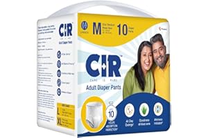 CIR Adult Diaper Pants Style | Adult Diaper Medium Size (M)|Waist (75-100 cm|30”- 40”) |10 hr Absorption-Protection | Unisex 