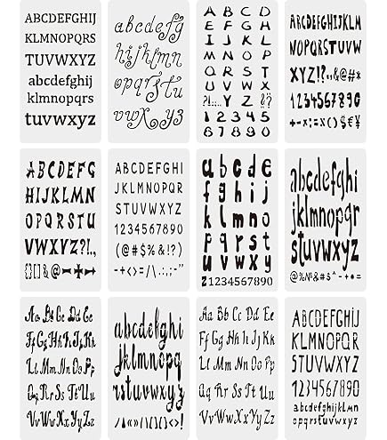 7 Inch Large Number Stencils - 11 Pack Reusable Templates For Address Curb, Wood Signs, Cakes, Walls & Crafts - Easy To Clean PET Material
