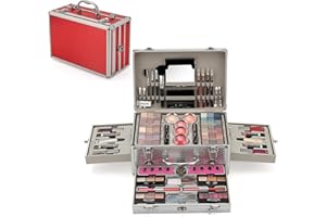 xixibuy Palette maquillage, Cosmetics Professional Trousse de Maquillage, Makeup Gift Set pour les adolescentes de 13 à 15 ans avec Ombres Paupière, Rouge à Lèvre. etc.(102 Couleurs)(Boîte rouge)