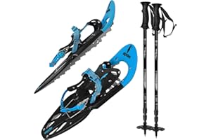 ‎ALPIDEX ALPIDEX Snow Shoes 25 Inches Shoe Size 38-45 up to 130 kg Climbing Aid Carry Bag Optional Poles