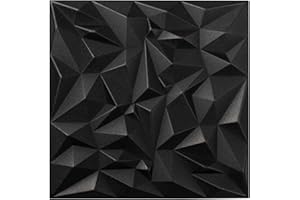 Nord Plus - Paneles de pared de poliestireno 3D, paneles para techo, decoración de revestimiento de paredes, paneles Diamante Crystal negro grosor 3 mm - (12 unidades/3 m²)