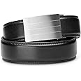 KORE Men’s Full-Grain Leather Track Belts | “Evolve” Stainless Steel Buckle