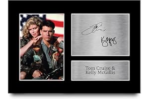 HWC Trading A4 Tom Cruise & Kelly McGillis Top Gun Maverick & Charlie Prezenty Drukowane Podpisane Zdjęcie Z Autografem Dla Fanów Pamiątek Filmowych - A4