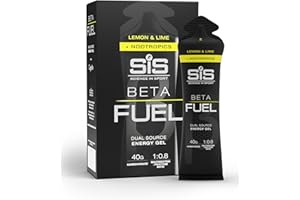 ‎SCIENCE IN SPORT Science in Sport BETA Fuel Gel + Nootropica Gel 6 x 60ml Zitrone und Limette - Energiereiches Kohlenhydrate Gel mit 40g Kohlenhydrate, Energy Gel für Ausdauersportler