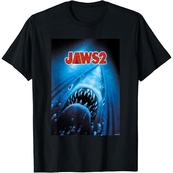 Officially Licensed JAWS 75 Mens T-Shirt - Medium, Smoke Grey