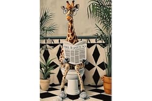 KEYIFA Girafe Peinture par Numéros pour Adulte, Kits de Peinture au Numéro avec Canevas Acrylique et Pinceaux, DIY Creatif Toile Kits Paint by Numbers, Décoration de Maison 30x40cm