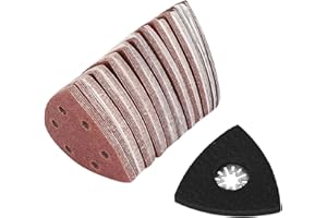 DUOKON Juego de lija Papel de lija para Bosch Fein Multi herramienta de corte de corte oscilante 101 unids