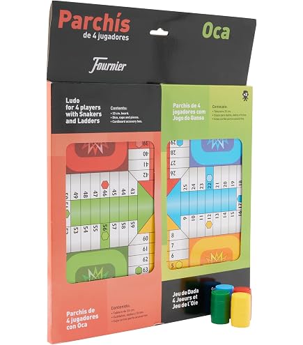 Aquamarine Games Ludo Zubehör Für 6 Spieler – Mit Würfeln & Holzchips, In Aufbewahrungsbox