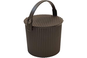 SCELTEVIE Hachiman Omnioutil - Mini secchio con coperchio, 4 l, colore: Nero