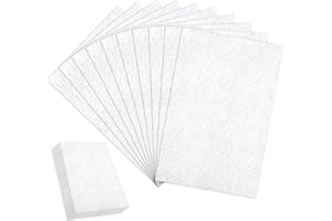 STYQUENZER Stiff White Felt Sheets for Crafts, 10 Pieces 7" X 11" Soft Thick Craft Hobby Felt Fabric Sheets for DIY Art, Sewing Projects and Making Supplies