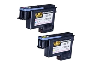 Lucky Bridge Cabezal de impresión HP88 2PK C9381A C9382A remanufacturado compatible para HP Officejet con HP Office Jet K5400 L7550 L7580 L7590 L7650 L7680 L7750 L7780 L7790