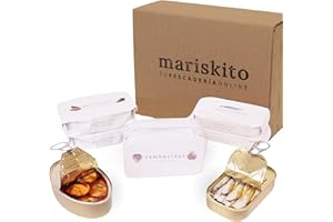 MARISKITO | Pack La Mar de Marinero - 6 Conservas Gourmet - Latas de Conservas Gallegas - Caja Regalo - Lote de Productos Delicatessen