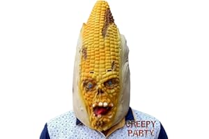 CreepyParty Maska kukurydziana Halloween straszny horror zombie kukurydza maski na całą głowę
