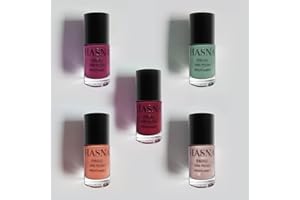 HASNA COSMETICS Hasna Paris - Vernis à Ongles Halal - Collection Privé - Éco-Responsable - Brillance et Longue Tenue - Facile à appliquer - lot de 5x 6ml (SUMMER)