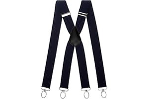 Olata Heavy Duty X-Shape Multi-Purpose Wide Braces/Suspenders with Carabiner Clips - 4cm