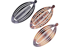 WHGHNCQ Pack of 3 Banana Clips Hair Clips Banana Fish Combs Fish Clips Banana Clip Hair Tinted Comb Handle Size 14 cm for Women Girls Vintage Fishtail Hair Clip French