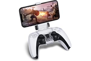 TNP PRODUCTS TNP PS5 Controller Phone Mount - Universal Phone Mount for Playstation DualSense Controller - Adjustable Viewing Angle Mobile Gaming Clip for PS Remote Play