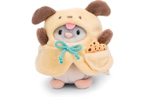 NICI MYMOCHI Kuscheltier Set - Hamster Kuscheltier Shai 8 cm mit Keks und Katzenkostüm in Geschenkbox, Flauschiges Stofftier zum Kuscheln, Spielen und Liebhaben - 61144