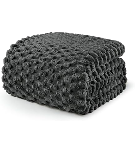 Topfinel Bankovertrek, groot formaat, fleece met noppen, ultrazacht, warme deken en cocooning, Oeko-Tex, deken voor tweepersoonsbed, geschikt voor baby's, kinderen, hond, kat, saliegroen, 150 x 200 cm