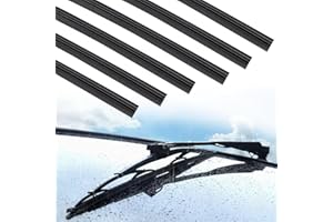 OVTAI Caoutchouc Essuie Glace Universel, 6 Pièces de Caoutchouc d'Essuie-Glace, Lame Essuie Glace de Remplacement, Compatible avec Tous les Essuie-Glaces (800mm)