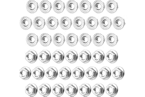 JXPXJMY 50pz 304 Dadi Flangiati Esagonali in acciaio inox M6 per Riparazioni di auto e moto, Produzione di Elettronica, industria edile, Riparazioni Domestiche, ecc.