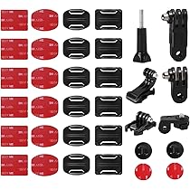 Supporto Adesivo Per Casco Moto - 33 Pezzi Per GoPro Hero, Curvo E Piatto, Impermeabile E Sicuro - Foto 3