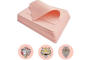 PIXESTT 10 Pièces Peau Synthétique Tatouage, Peau de Tatouage Double Face pour Tester le Machine Tatouage, Convient Aux Débutants en Tatouage et Aux Artistes Expérimentés-19,6 cm x 14 cm x 1,5 mm
