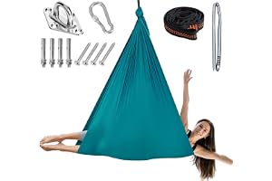 Chihee Aerial Yoga hängmatta gung-set, mjukt, slitstarkt tyg yoga stretch fitnessögla komplett fästutrustning, för alla fitness- och bodybuildingsnivåer, 280 x 150 cm