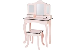 Teamson Kids - pequeña señora Gisele Juguete de Vanity Set - Rosa/Negro TD-13028P