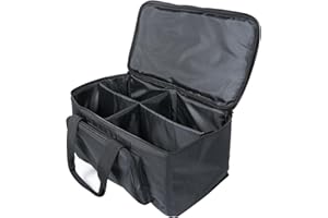 U`King Pak Bag 4 Lichttechnik,40 * 20 * 23.5cm, Wasserdichtes PVC Tragetasche mit 4 Fächern Verwendet zum Aufbewahren und Tragen von LED Par