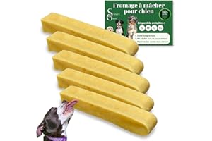 STANLEY GIBBS Lot 5 Friandises Naturelles au Fromage de Yak pour Chien, Chiot, Chiens Os à mâcher, Himalaya Mastication Durable Jouet Occupation Longue durée Soin Dentaire Faible en Calories réduit Stress Taille L