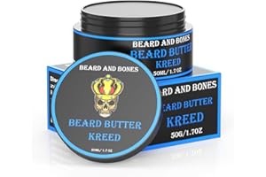 Beard and Bones - 50ml Beard Butter for Men | Shea Butter and Cocoa Butter | Creamy and Nourishing Beard Moisturiser | Choice of 2 Scents (Kreed)