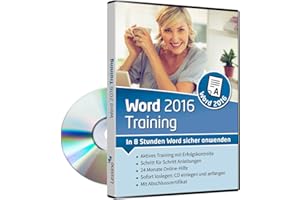 LESSINO Word 2016 Training - In 8 Stunden Word sicher anwenden | Einsteiger und Auffrischer lernen mit diesem Kurs Schritt für Schritt wichtige Grundlagen von Word | CD inkl. Online-Kurs [1 Nutzer-Lizenz]