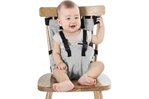 LUPATDY Siege Pliable Pour Enfant,Chaise Bebe Portable Ultra-Légère,Chaise Haute De Voyage,Harnais Sécurisé 3 Points pour Chaise, Siege Bebe Assis de 6 Mois à 3 Ans pour voyage Maison Restaurant lavable