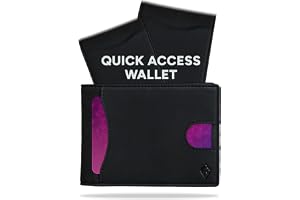AKIELO RFID-blockerande Bifold Kortplånbok med Dragflik och Presentlåda – Stilfullt Herrplånbok – Kreditkorthållare Plånböcker för Män (DELTA - Svart Utgåva)