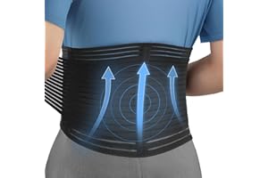 Channo Faja Lumbar Hombre y Mujer: Soporte de Espalda Columna y Alivio Dolor para Lesiones Trabajo Carga de Peso - Cinturón para Lumbares con Velcro Ajuste Doble y Varillas (Pack de 1 Negro L)