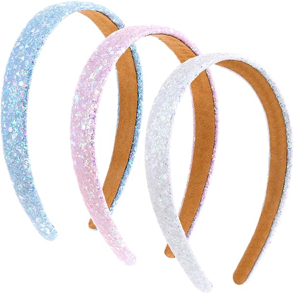 Jaciya Pailletten-Stirnbänder Für Mädchen: Glitzernde Regenbogen-Sterne, Flexibel & Rutschfest – Für Party, Schule & Alltag