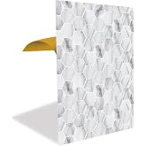 Tink Kendinden Yapışkanlı Pvc Panel, Yapışkanlı Yer Zemin Kaplama, Duvar Kaplama, Fayans &Ccedil;ıkartması Beyaz Petek Mermer Desenl