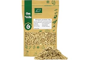 ‎OMVEDA BIO Ingwer Stückchen Geschrotet Geschnitten | Ingwerstücke Ingwerwurzel Ginger | BIO-Qualität | Für Küche Tee Ingwer Shot Smoothie | OmVeda Gewürze (500g)