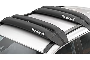 HandiWorld HandiRack Barres de Toit Universelles Pour Voiture; Barres de Toit Robustes; Noire