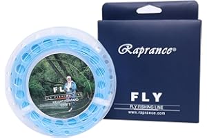 Raprance Floating Fly Fishing Line with 2 Welded Loops, Weight Forward Floating Fly Line, 100FT(3F,4F,5F,6F,7F,8F) Freshwater Saltwater Fly Fishing Line