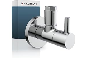 Kirchhoff Sanitop-Wingenroth 98166110 Valve d'angle universelle avec fermeture rapide pour tuyaux d'eau chaude et froide Chromé