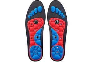 LSYZHX Magnetic Acupressure Insoles, Unisex Arch Support Insole, Orthopedic Insoles for Relieving Foot Fatigue (Black, L)